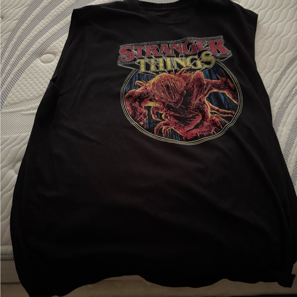 Stranger Things Black Muscle Tee